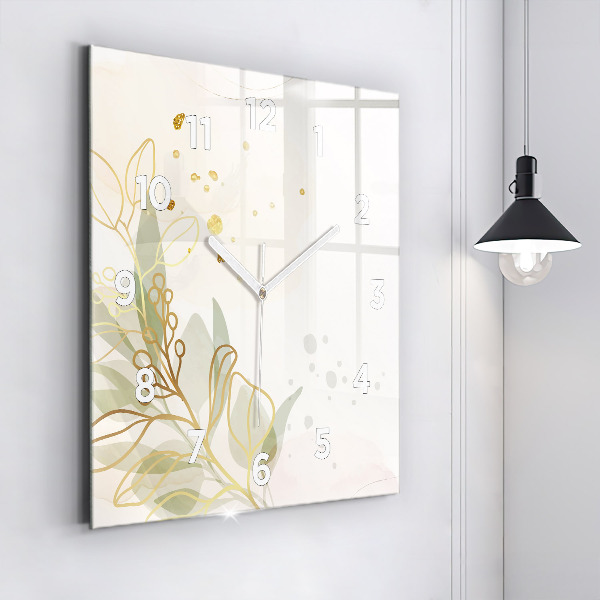 Wanduhr modern quadratisch Pastell abstrakt