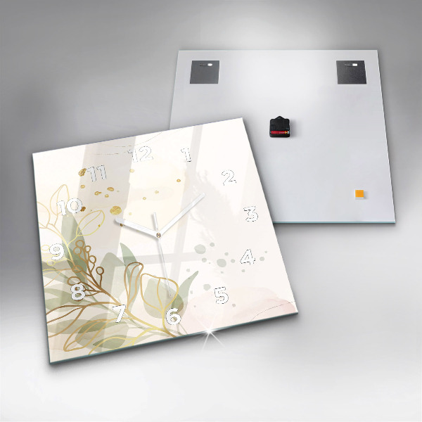 Wanduhr modern quadratisch Pastell abstrakt