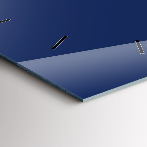 Wanduhr quadratisch mit motiv Marineblau