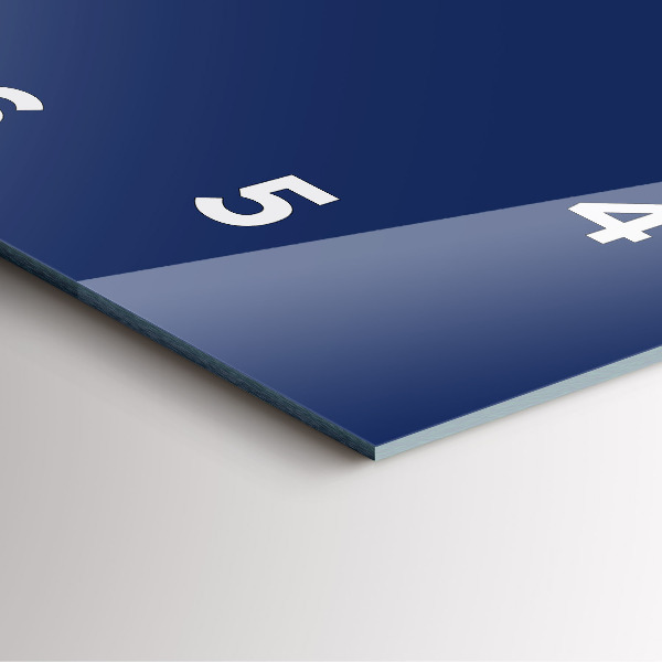 Wanduhr quadratisch mit motiv Marineblau