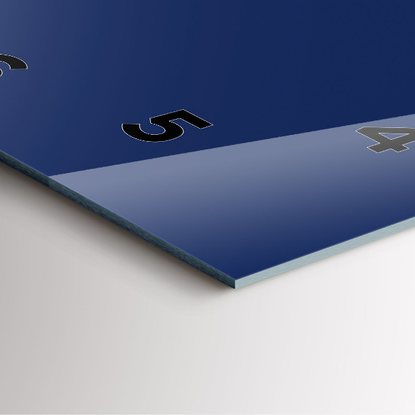 Wanduhr quadratisch mit motiv Marineblau