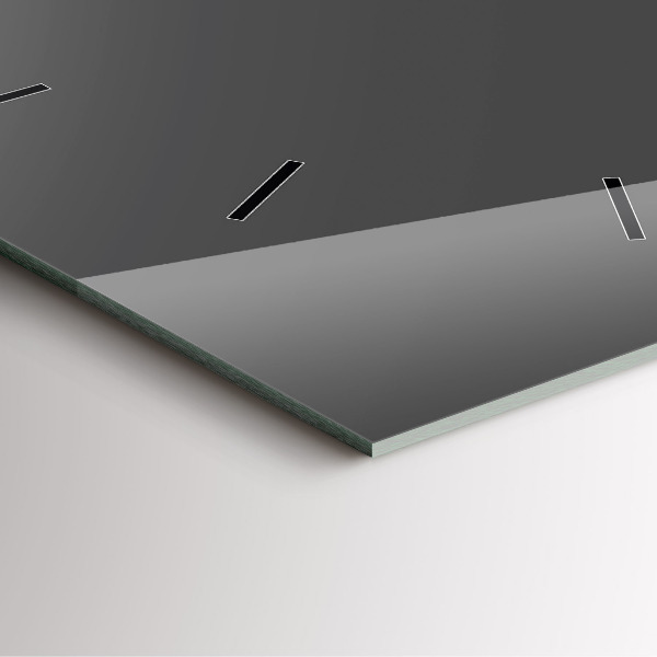 Wanduhr modern quadratisch Farbe Grau