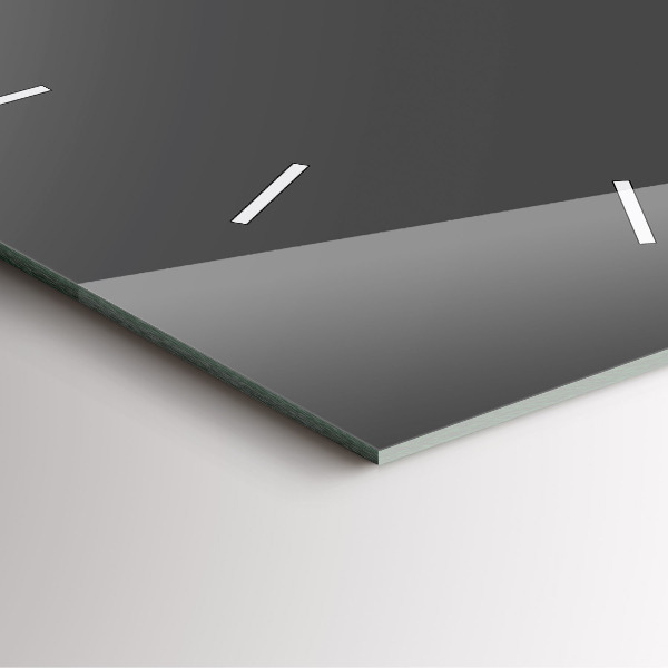 Wanduhr modern quadratisch Farbe Grau