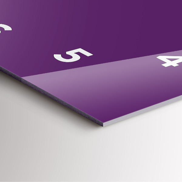 Wanduhr quadratisch mit motiv Farbe lila