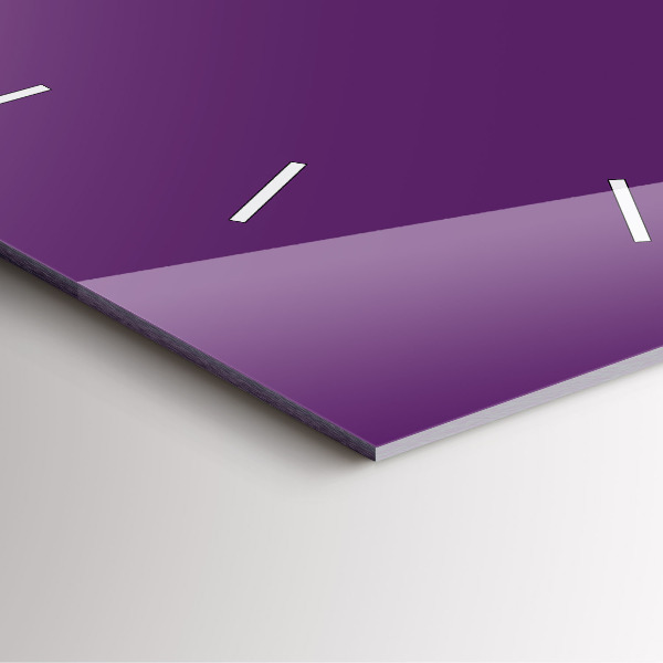 Wanduhr quadratisch mit motiv Farbe lila