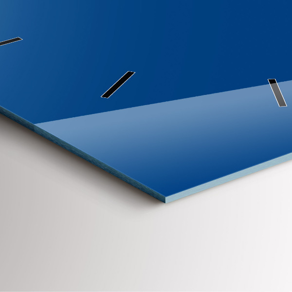 Wanduhr modern quadratisch Farbe blau