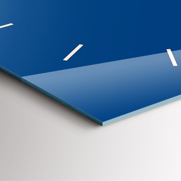 Wanduhr modern quadratisch Farbe blau