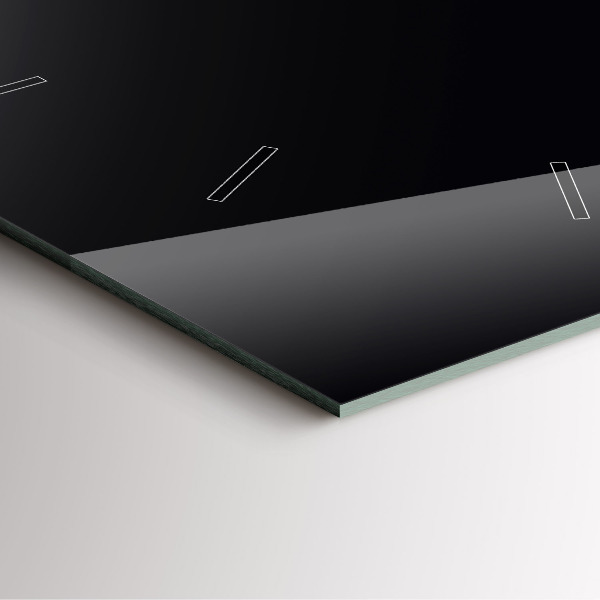 Wanduhr quadratisch Schwarz