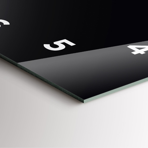 Wanduhr quadratisch Schwarz