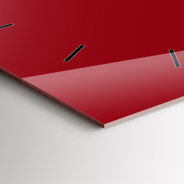 Wanduhr quadratisch mit motiv Die Farbe Rot