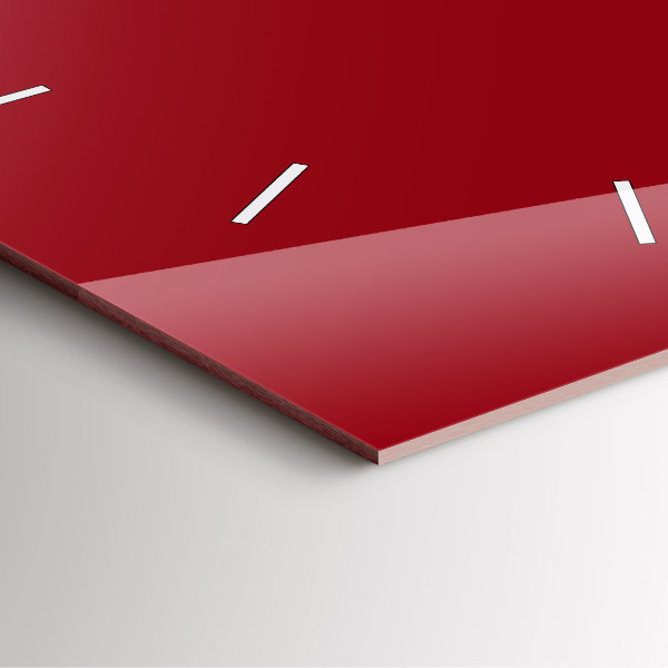 Wanduhr quadratisch mit motiv Die Farbe Rot