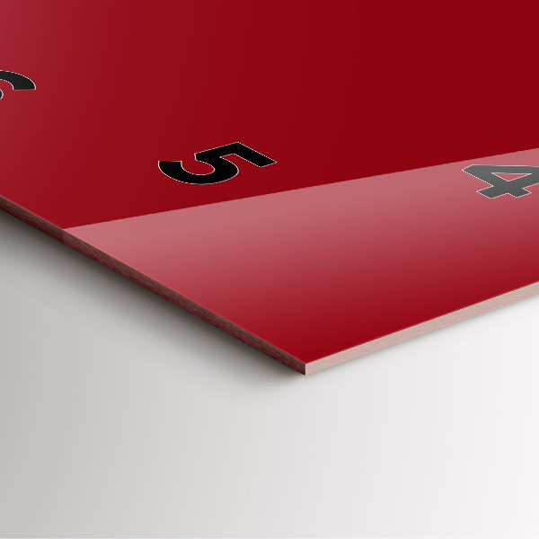 Wanduhr quadratisch mit motiv Die Farbe Rot