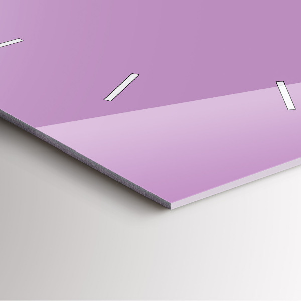 Wanduhr modern quadratisch Farbe Flieder