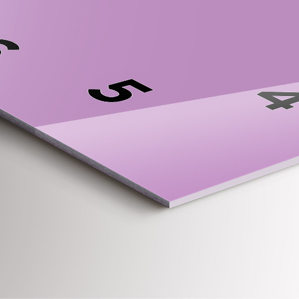 Wanduhr modern quadratisch Farbe Flieder