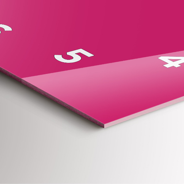 Wanduhr quadratisch Farbe kräftiges Rosa