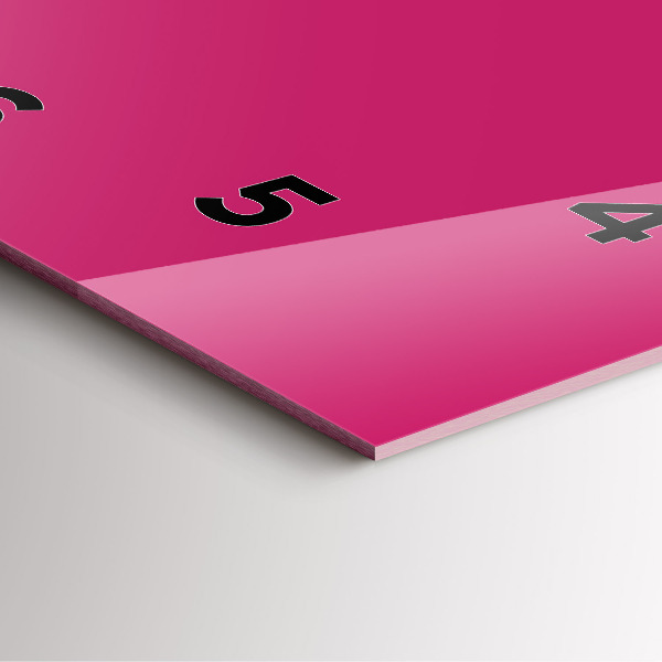 Wanduhr quadratisch Farbe kräftiges Rosa