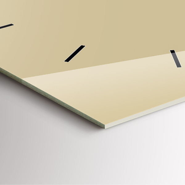 Wanduhr modern quadratisch Farbe beige