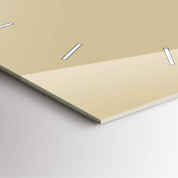 Wanduhr modern quadratisch Farbe beige