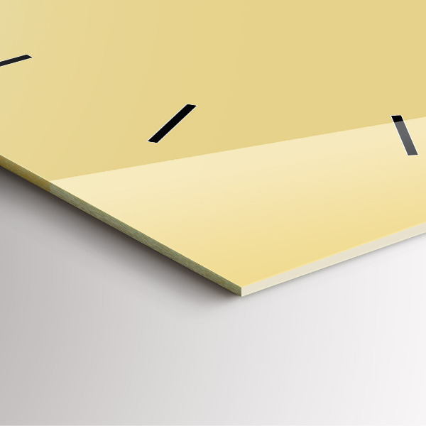 Wanduhr quadratisch mit motiv Farbe cremefarben