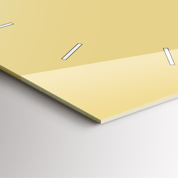 Wanduhr quadratisch mit motiv Farbe cremefarben