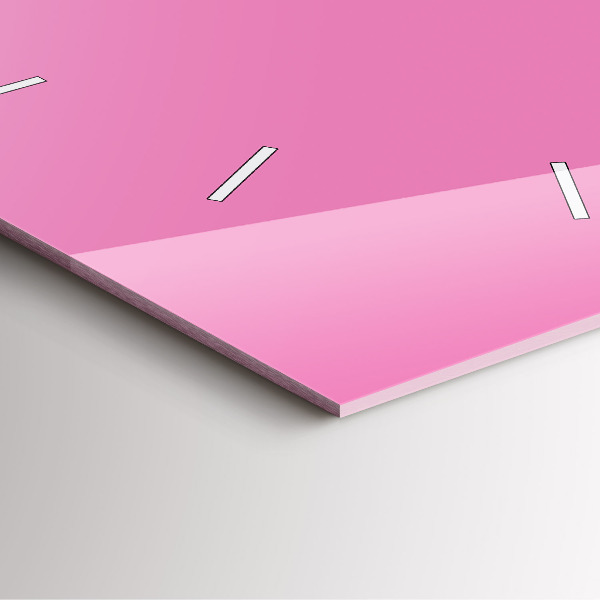 Wanduhr quadratisch mit motiv Farbe rosa