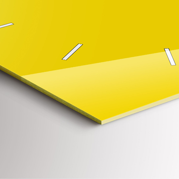 Wanduhr quadratisch Farbe hellgelb