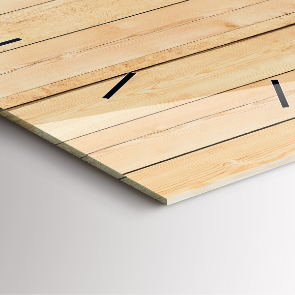 Wanduhr quadratisch mit motiv Hölzerne Bretter