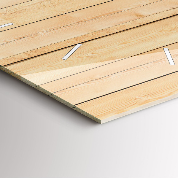 Wanduhr quadratisch mit motiv Hölzerne Bretter