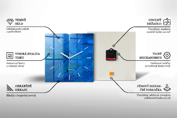 Wanduhr quadratisch mit motiv Scharfe Paprika