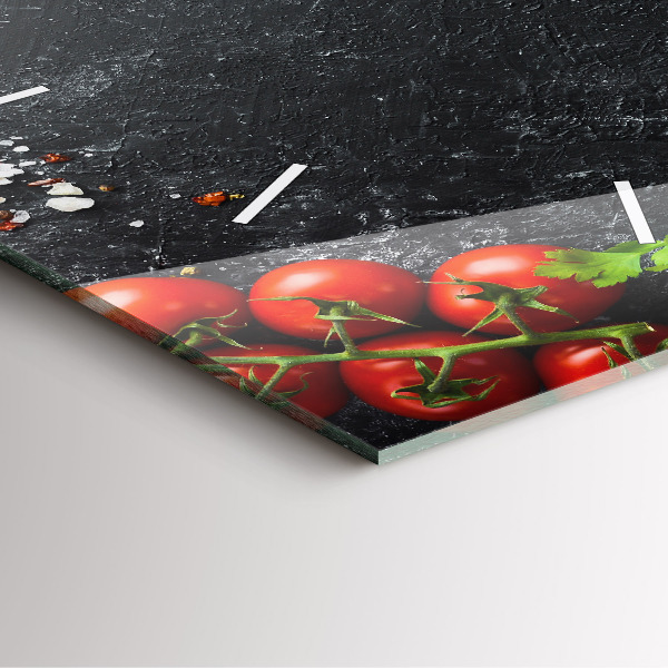 Wanduhr quadratisch Gemüse auf einem Tisch