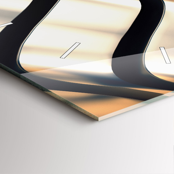 Wanduhr modern quadratisch Silbernes Muster