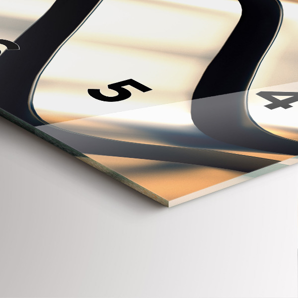 Wanduhr modern quadratisch Silbernes Muster