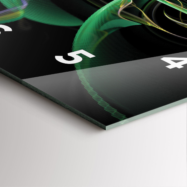 Wanduhr modern quadratisch Grüne Abstraktion