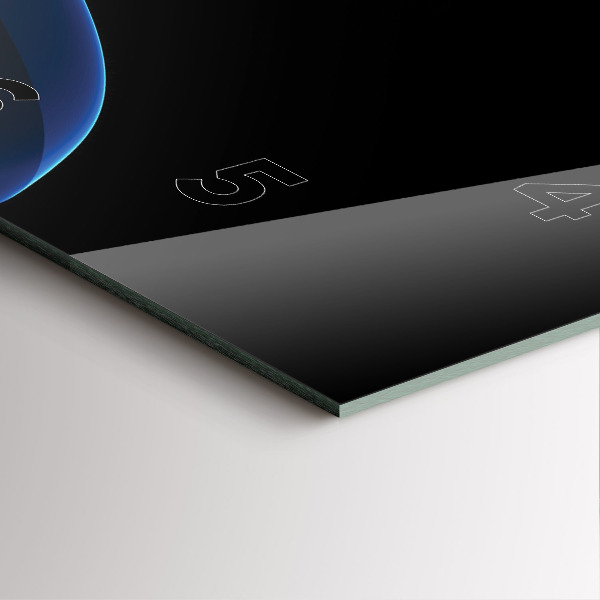 Wanduhr quadratisch mit motiv Blaue Linien