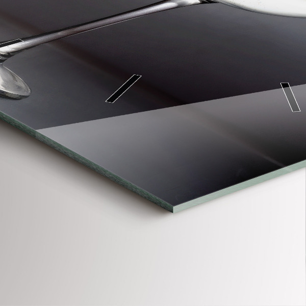 Wanduhr quadratisch mit motiv Weinglas