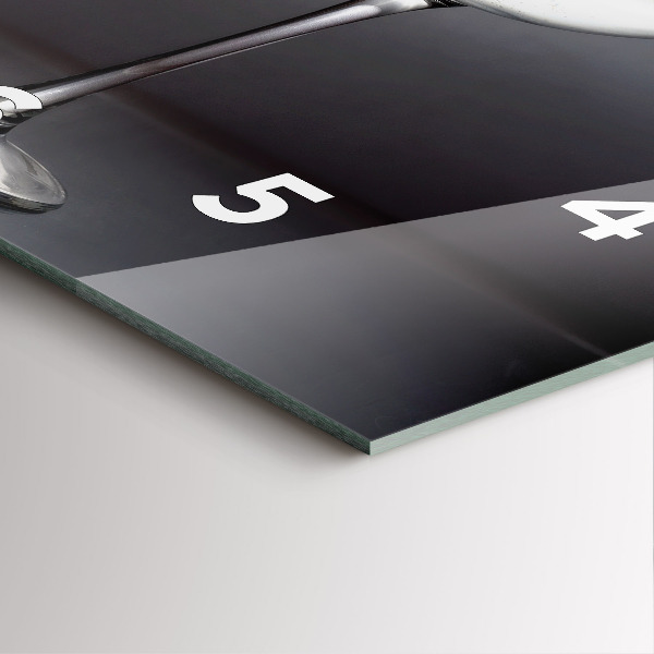 Wanduhr quadratisch mit motiv Weinglas