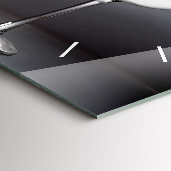 Wanduhr quadratisch mit motiv Weinglas