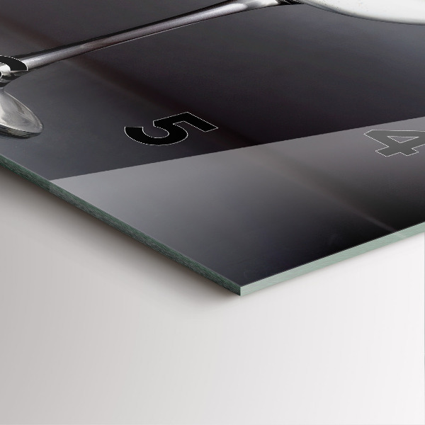 Wanduhr quadratisch mit motiv Weinglas