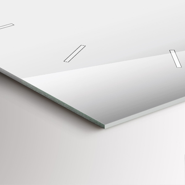 Wanduhr quadratisch Silberne Abstraktion