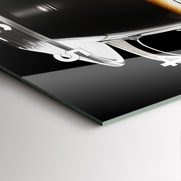 Wanduhr quadratisch mit motiv Schwarzer Kaffee