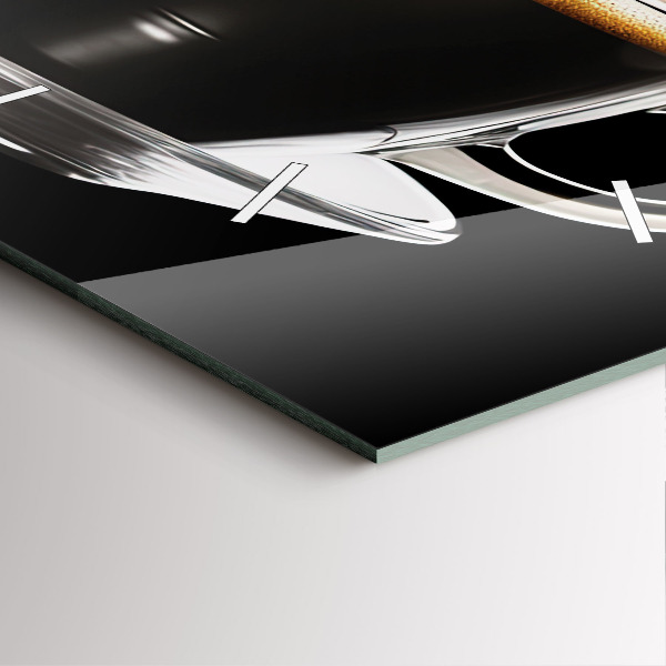 Wanduhr quadratisch mit motiv Schwarzer Kaffee