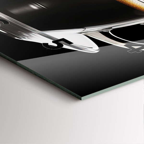 Wanduhr quadratisch mit motiv Schwarzer Kaffee