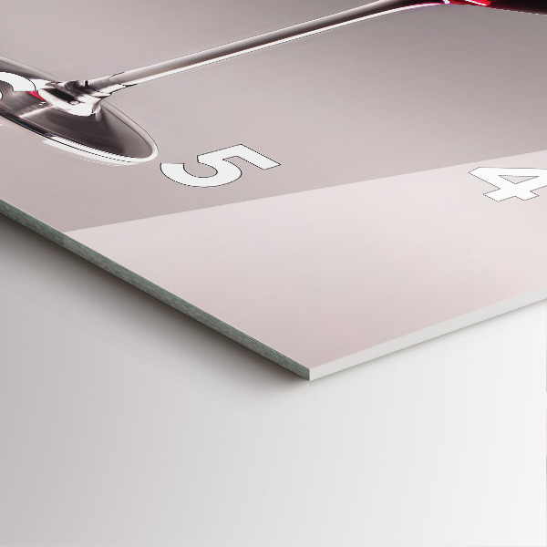 Wanduhr quadratisch mit motiv Lampe mit Rotwein