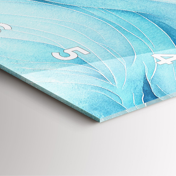 Wanduhr modern quadratisch Blaue Wolken