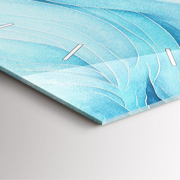 Wanduhr modern quadratisch Blaue Wolken