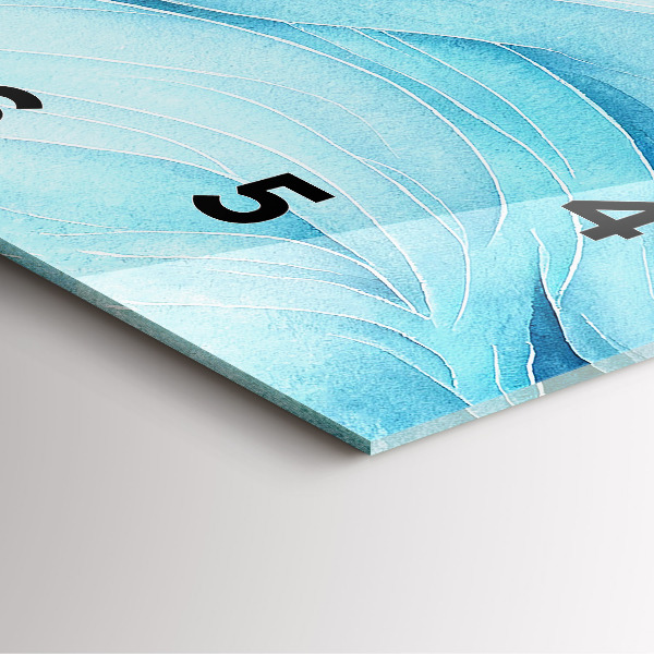 Wanduhr modern quadratisch Blaue Wolken