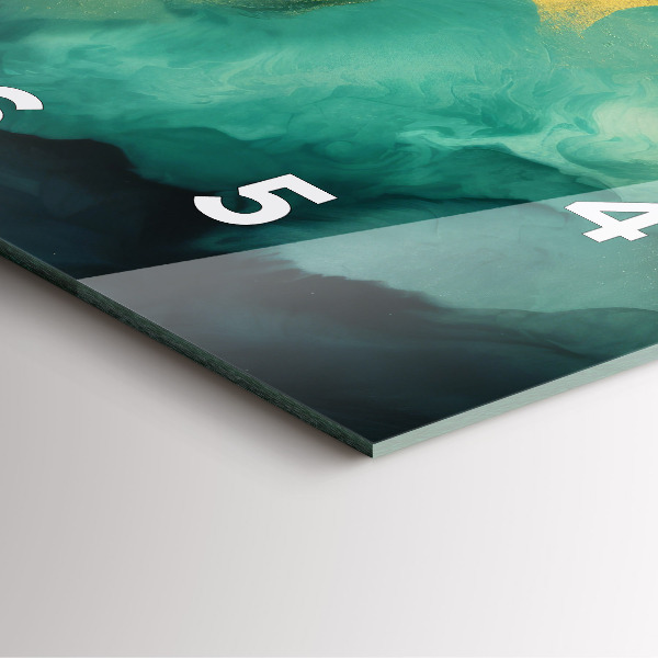 Wanduhr quadratisch mit motiv Grüner Marmor