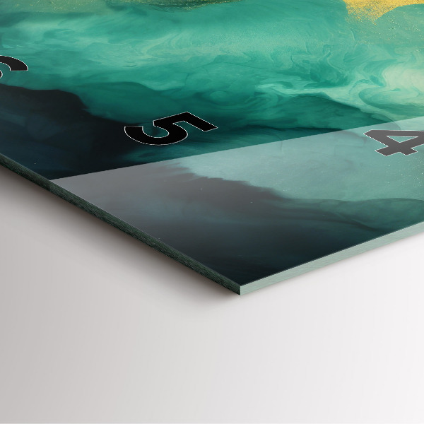 Wanduhr quadratisch mit motiv Grüner Marmor