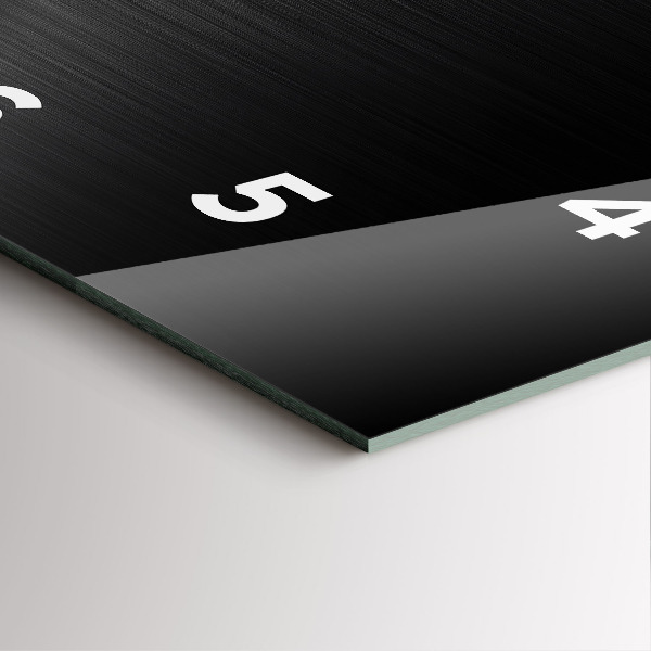 Wanduhr modern quadratisch Schwarze und silberne Linien