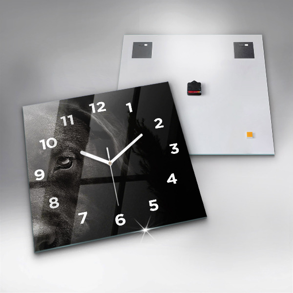 Wanduhr modern quadratisch Hund und schottische Katze